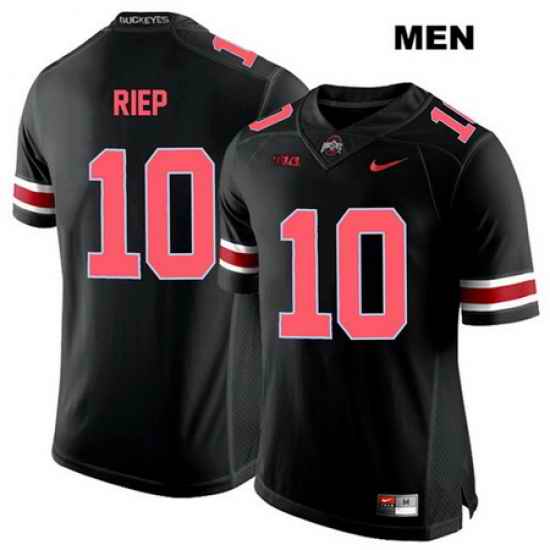 Amir Riep Nike Ohio State Buckeyes Red Font Authentic Mens  10 Stitched Black College Football Jersey Jersey